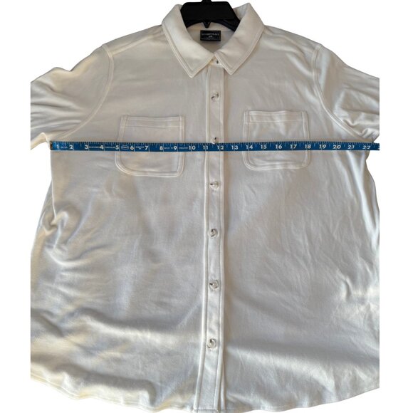 32 Degrees Ultra Soft Button Up Fleece in Cream Winter White, Suze Large, EUC - Picture 7 of 17